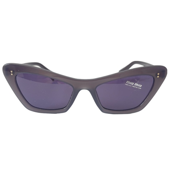 Miu Miu Women’s Sunglasses SMU 03X Cat Eye Gray Lens Blue - Picture 3 of 12